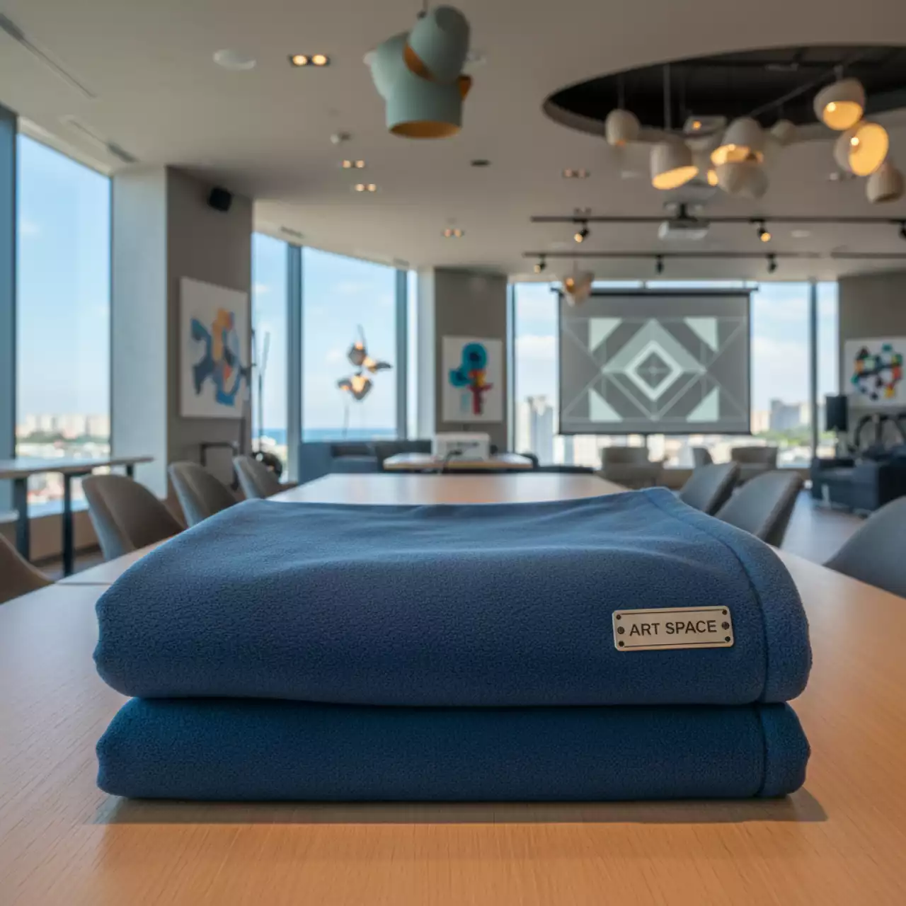 Аренда Плед флисовый синий 130х170 см в комплексе Sea Galaxy — ART SPACE