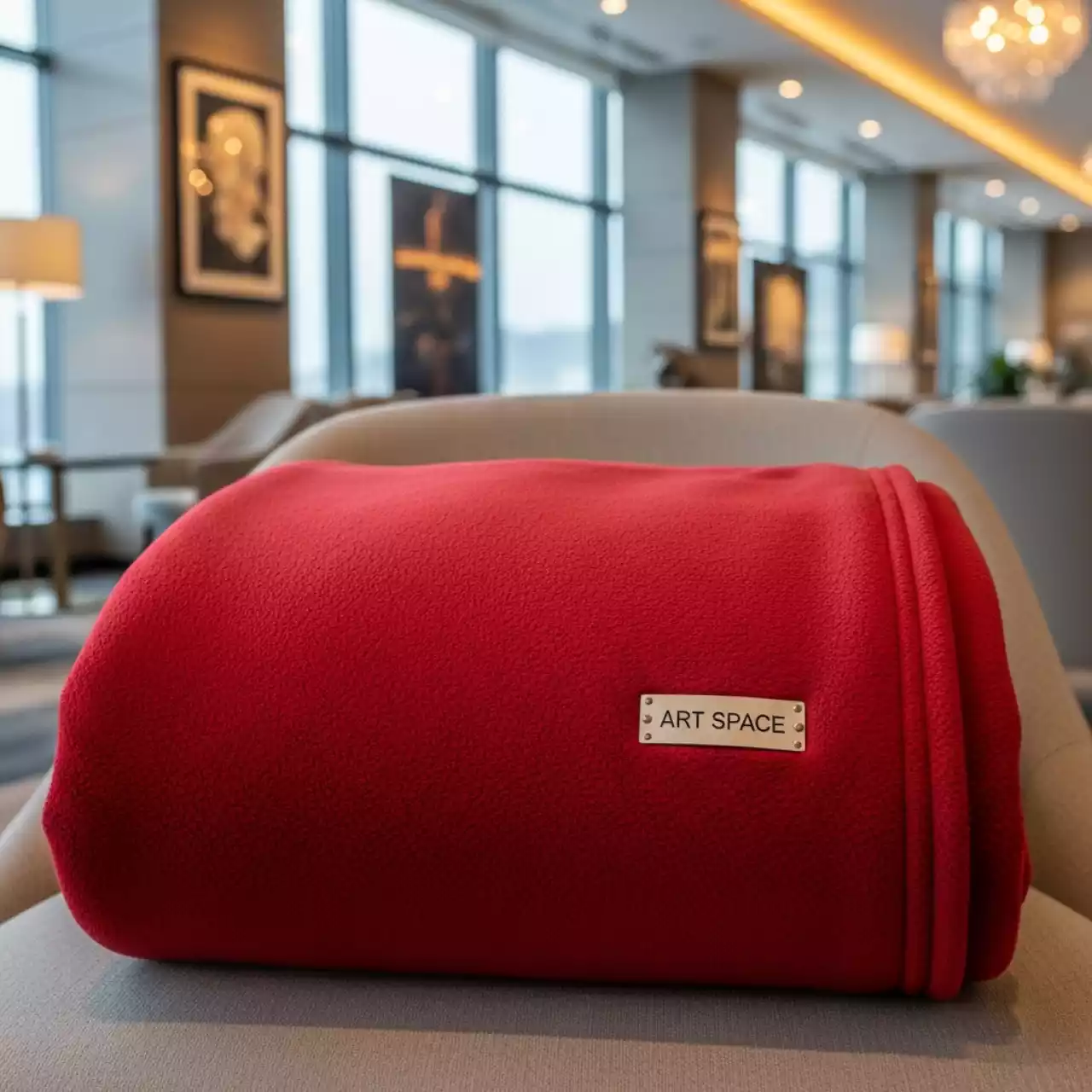 Аренда Плед флисовый Warm Peace красный в Grand Karat Sochi — ART SPACE