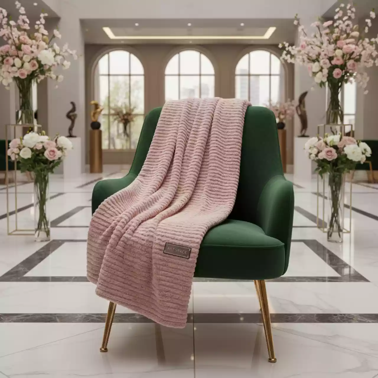 Аренда Плед "Скучаю по Икее" розовый в ОКЦ «Галактика» — ART SPACE