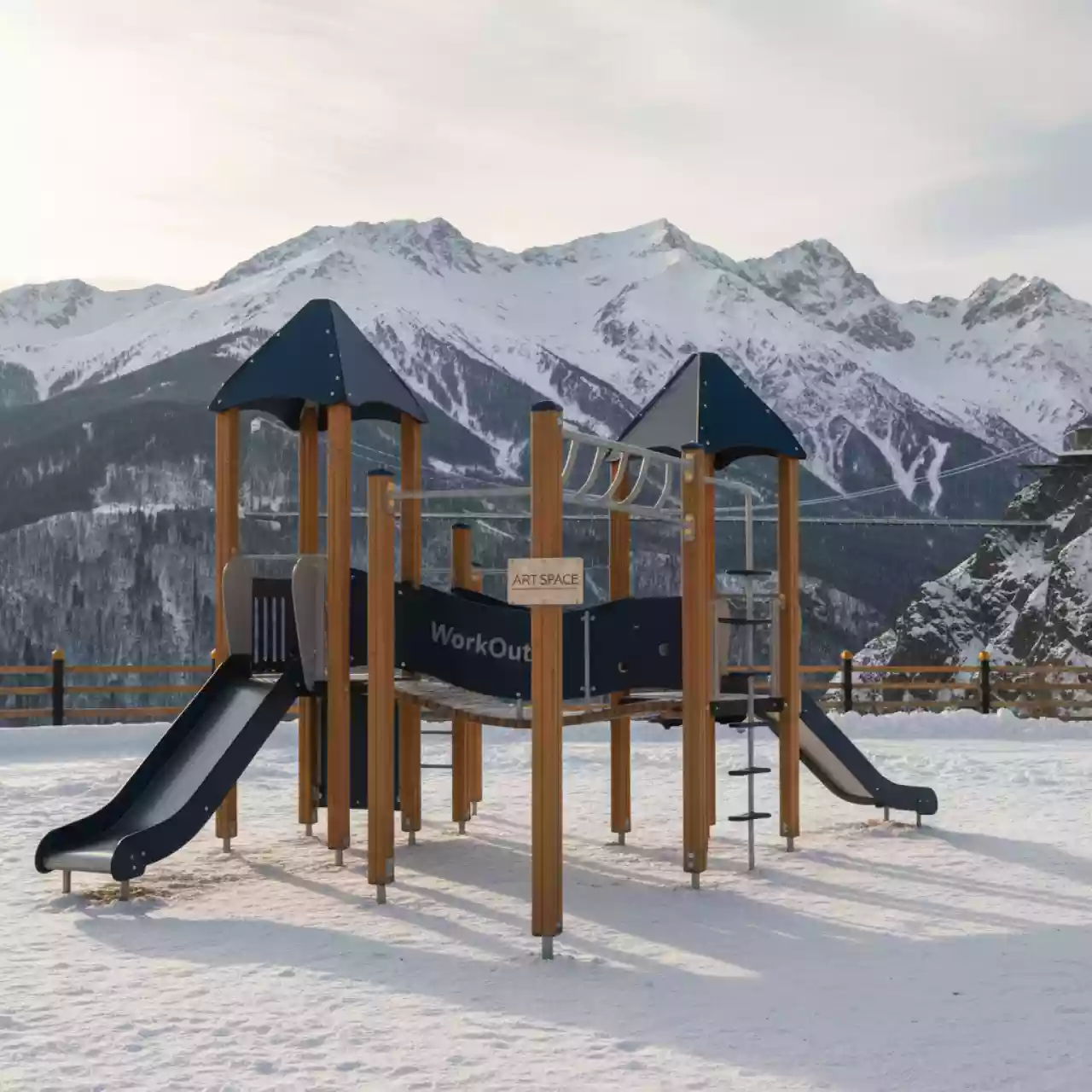 Аренда Площадка всесезонная IgraGrad C Gride с WorkOut SF2 в Skypark Sochi — ART SPACE