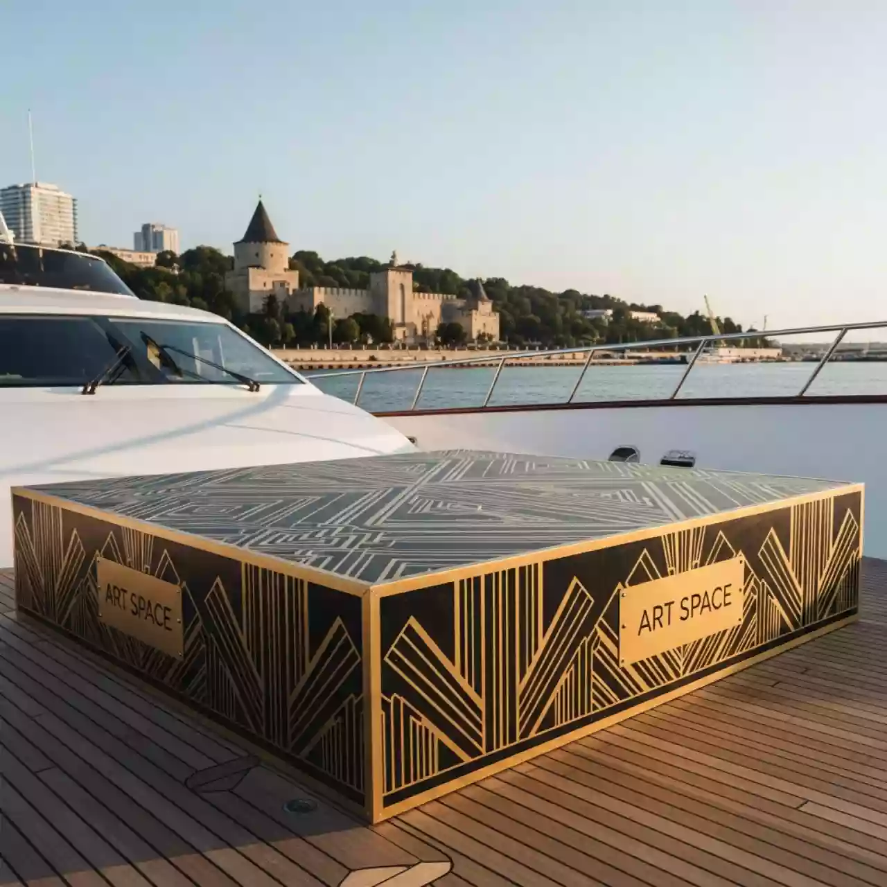 Аренда Подиум 4х4 м на VIP теплоходе (Морпорт Сочи) — ART SPACE