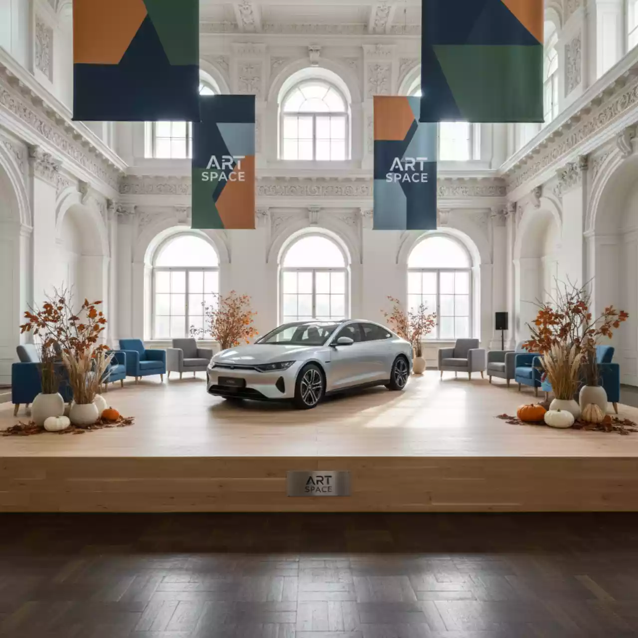 Аренда Подиум автомобильный 4х6 м в усадьбе Голицына — ART SPACE