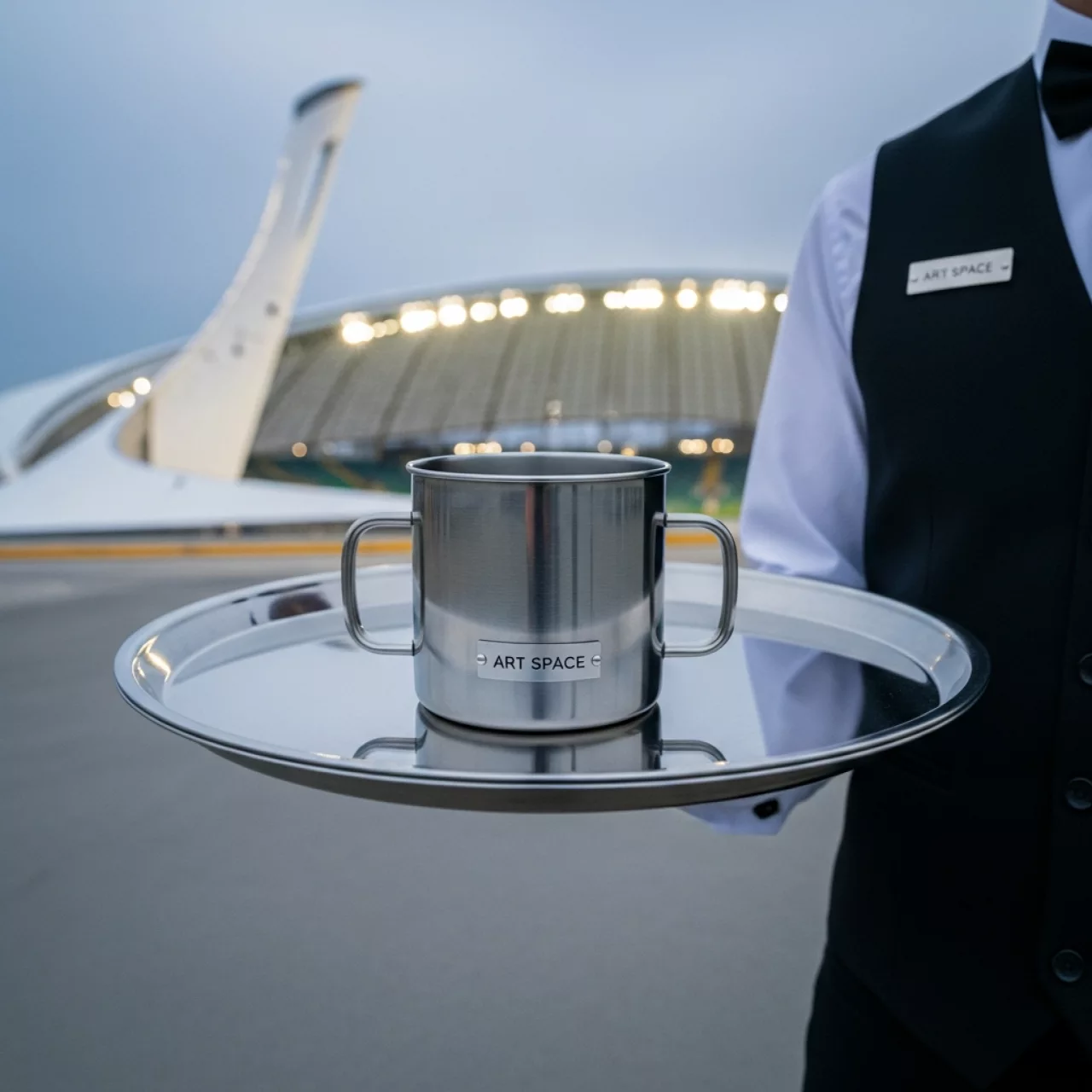 Аренда Поднос металлический 400 мм на арене «Фишт» — ART SPACE