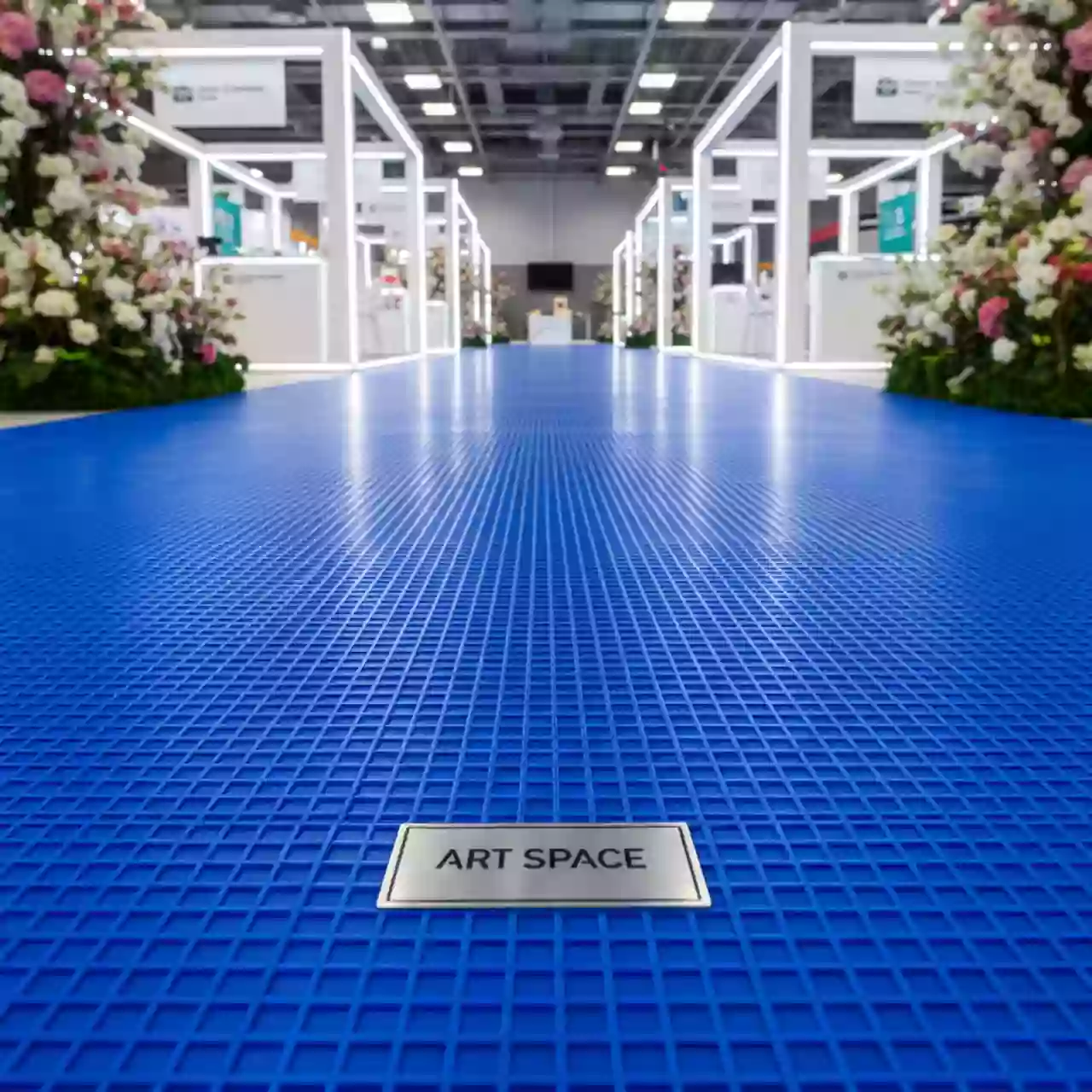 Аренда Покрытие модульное Helex голубое в казино «Сочи» — ART SPACE