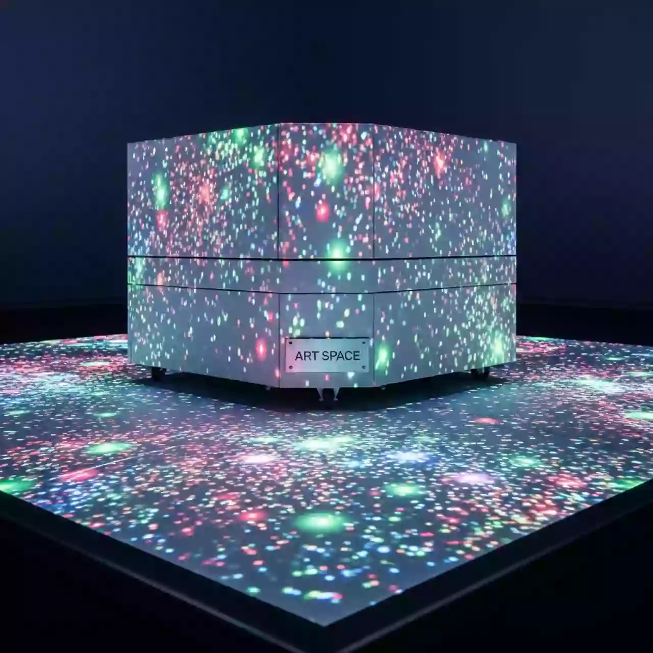 Аренда Пол тумба интерактивная мобильная Interactive Project Светлячок Декор в ледовом дворце «Роза Хутор» — ART SPACE