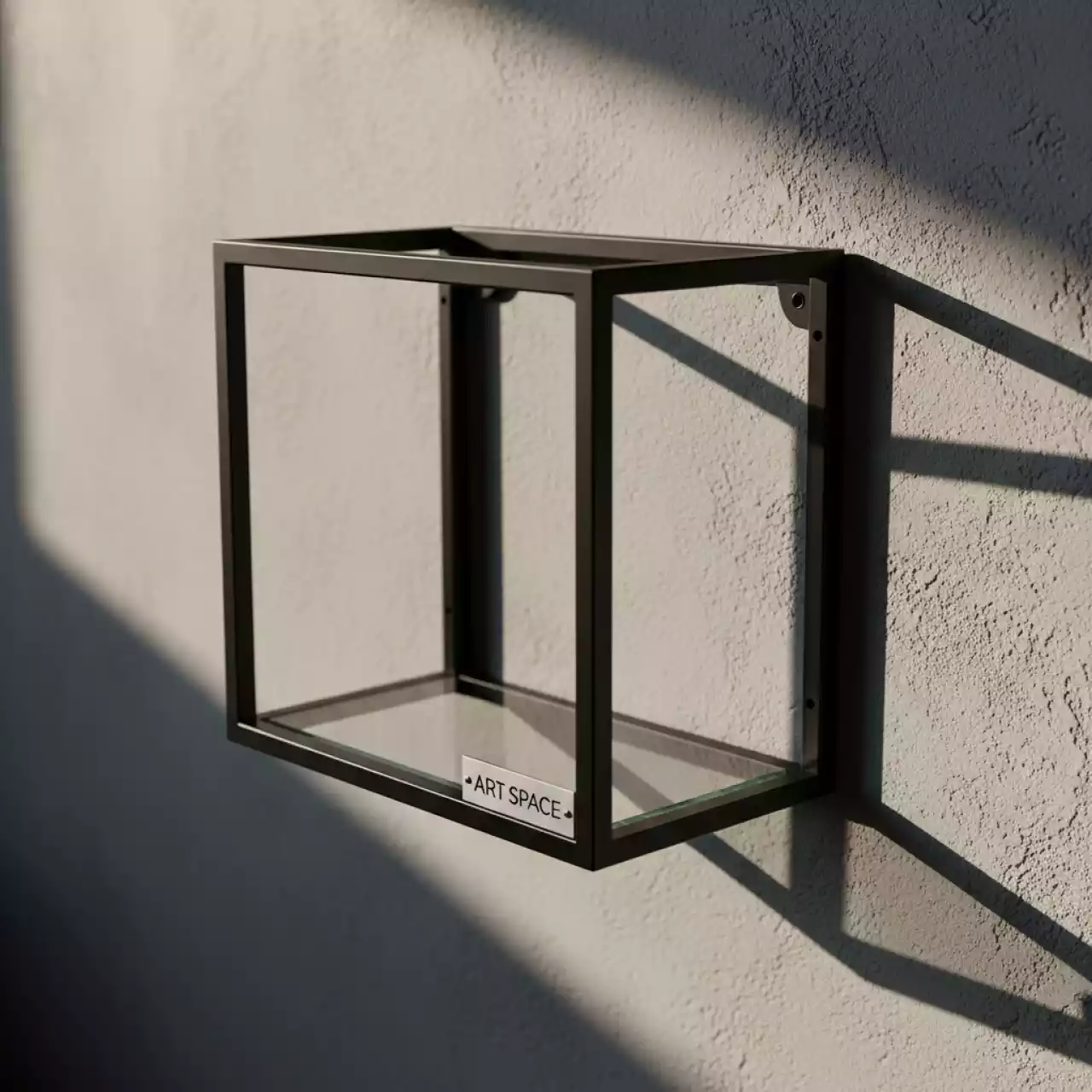 Аренда Полка каркас навесная под стекло черная 300х600х300 мм в ресторане «D.O.M» — ART SPACE