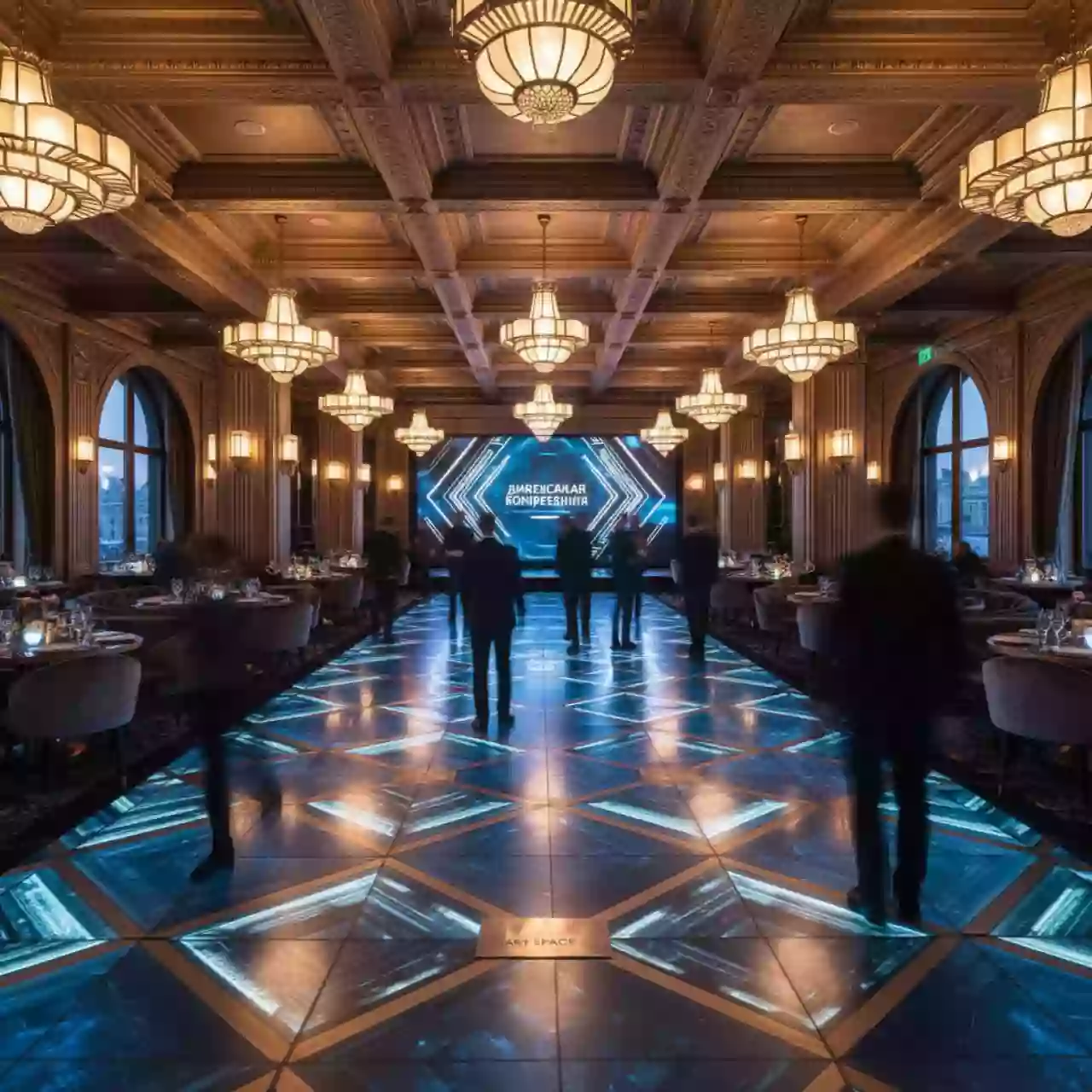 Аренда Полы LED интерактивные в ресторане «Магадан» — ART SPACE