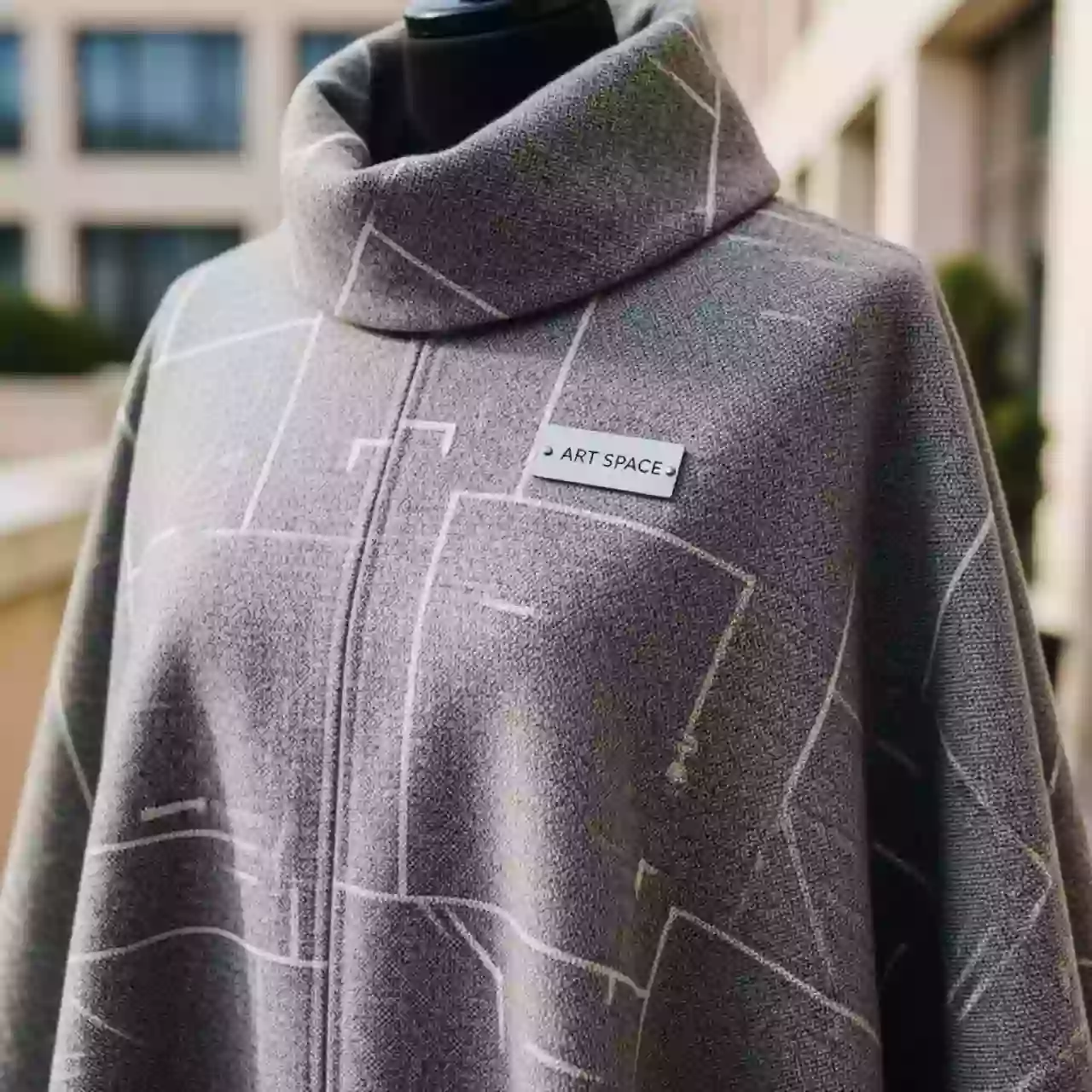 Аренда Пончо с рисунком серое в Courtyard by Marriott Sochi — ART SPACE