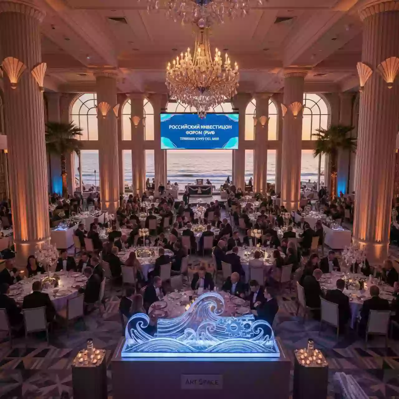 Аренда Праздник День связи работников всех отраслей связи Ростелеком в пляжном клубе Del Mar — ART SPACE