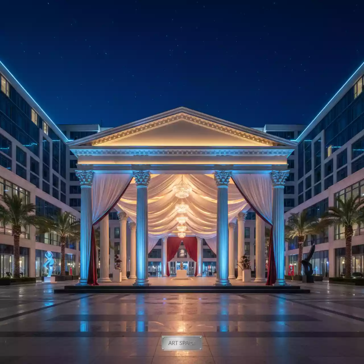 Аренда Проектирование тентовых ангаров в Маринс Парк Отеле — ART SPACE