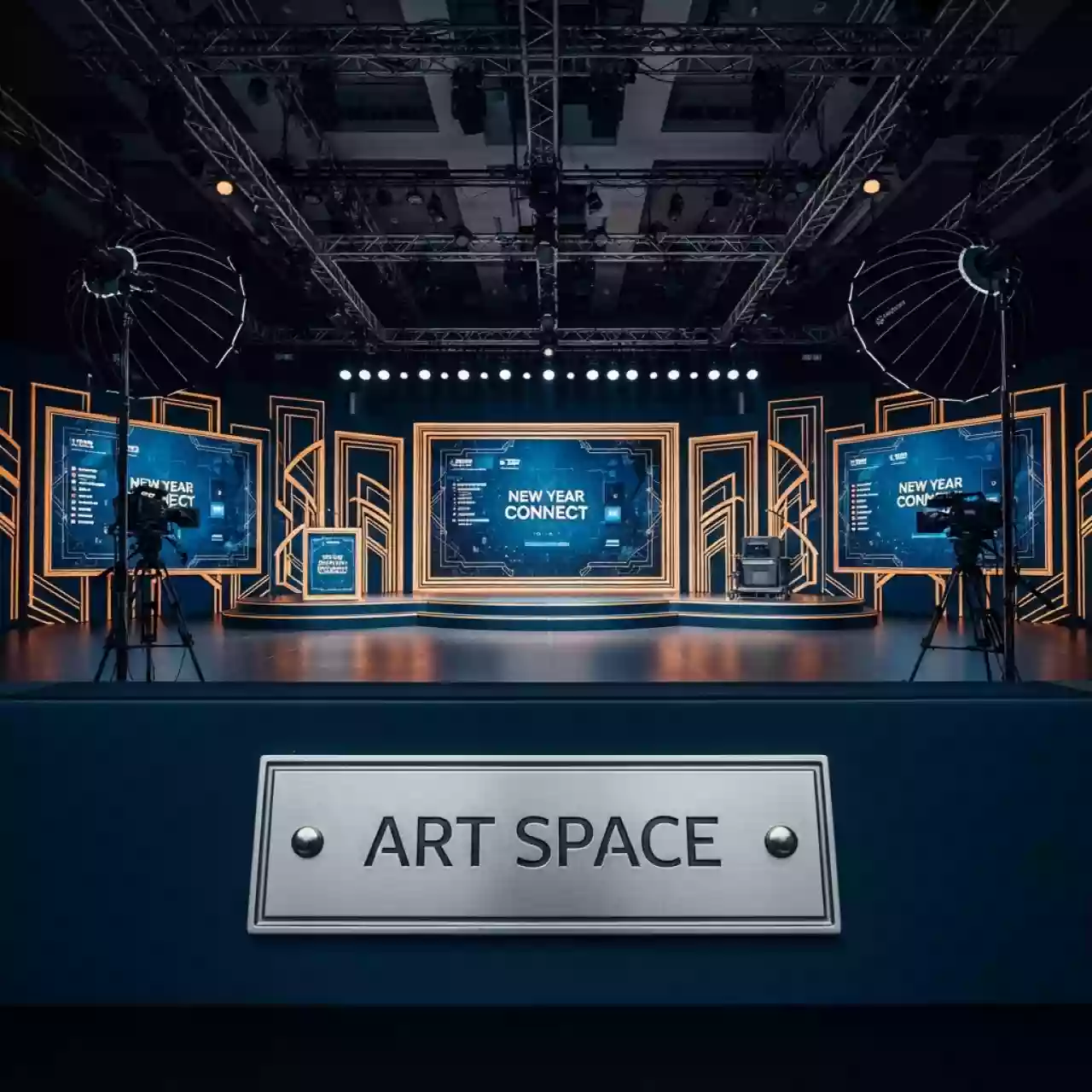 Аренда Программа онлайн Новогодний Connect в банкетном зале «Дельфин» — ART SPACE