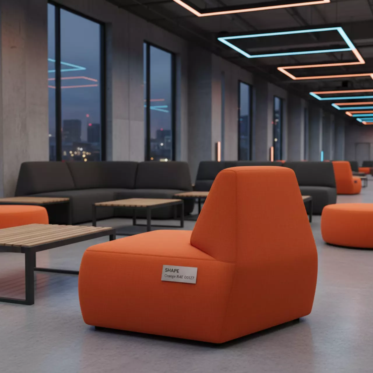 Аренда Пуфик SHAPE Orange R4E 00127 в VK Stadium Sirius — ART SPACE