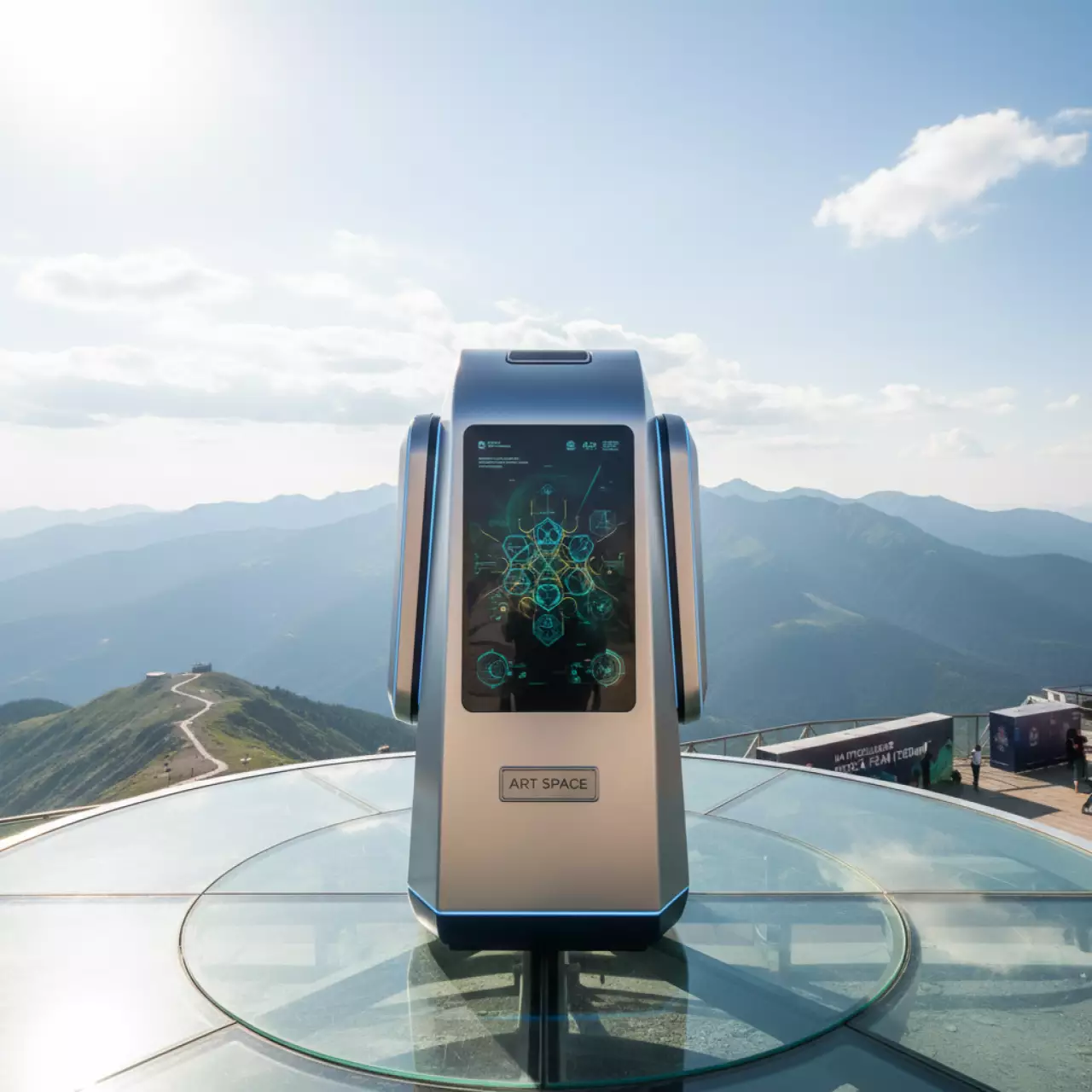 Аренда Робот рекламный на площадке Rosa Peak (2320м) — ART SPACE