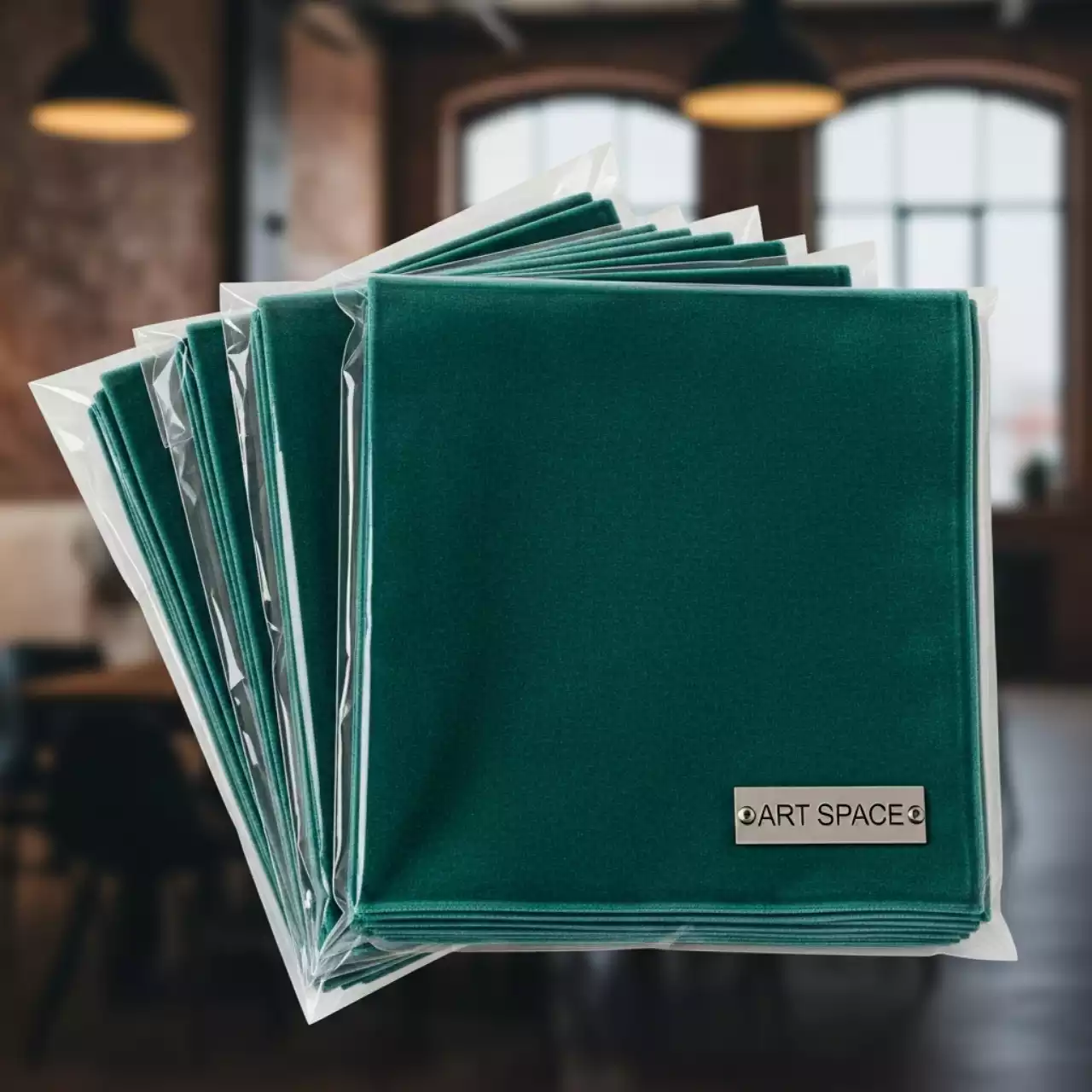 Аренда Салфетка бархатная матовая Альт ментоловая на Медальной площади — ART SPACE