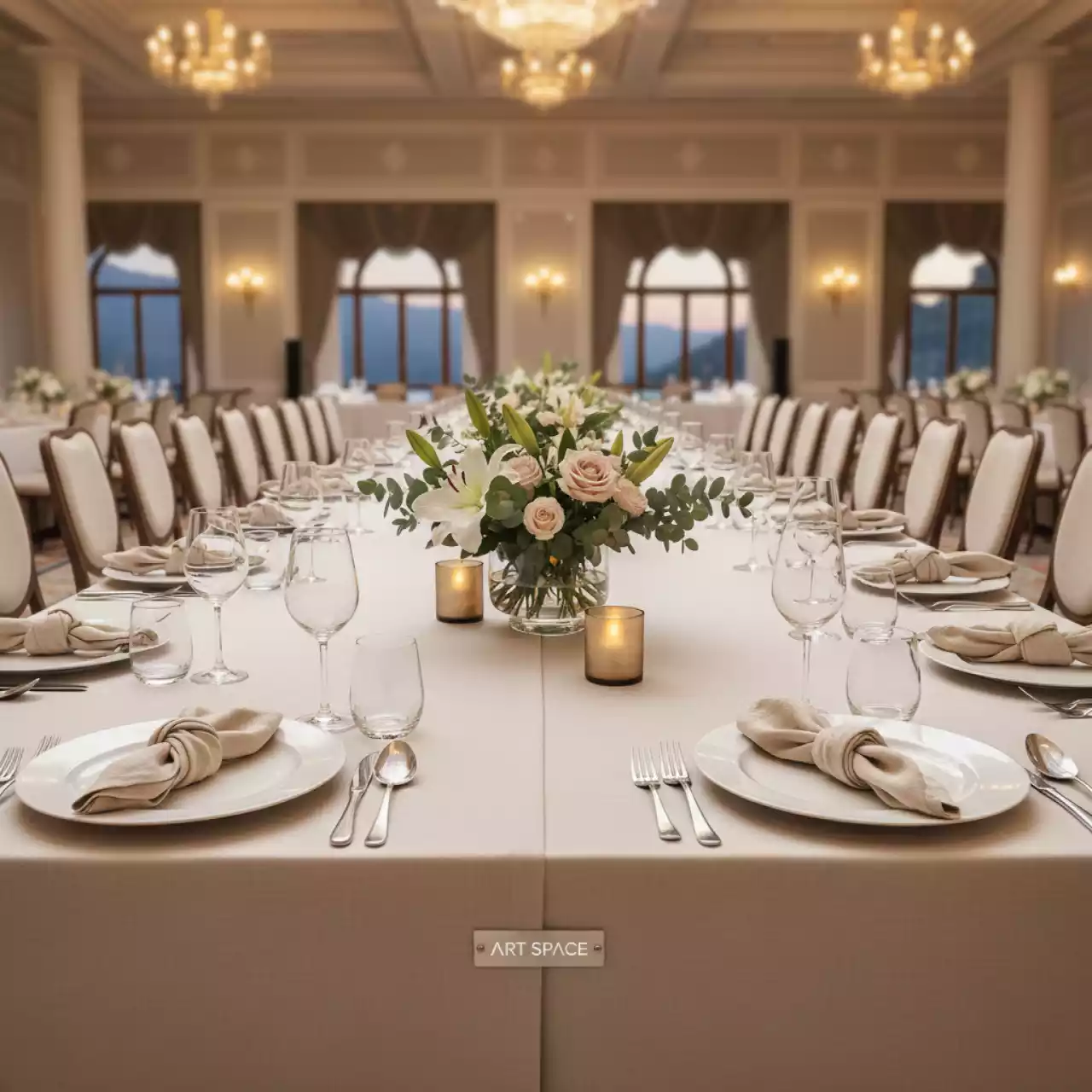 Аренда Салфетка муслиновая бежевая Тирсо в Гранд Отель Поляна — ART SPACE