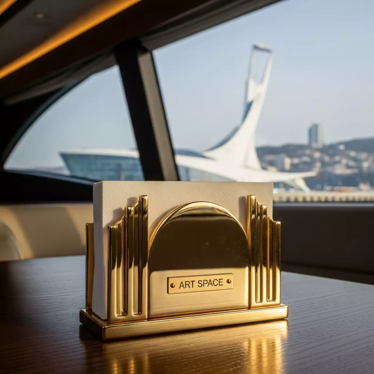 Аренда Салфетница Gold на VIP теплоходе (Морпорт Сочи) — ART SPACE