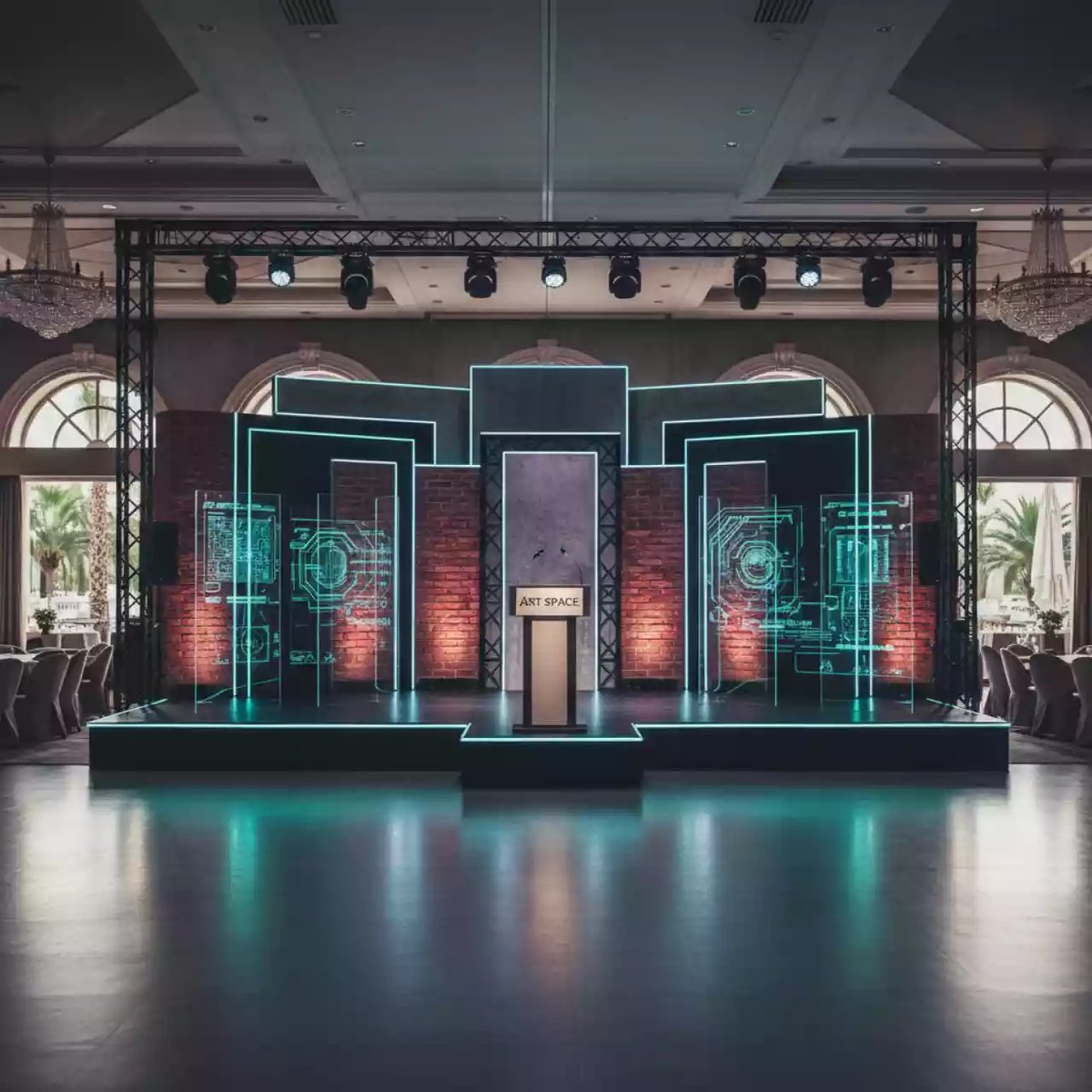 Аренда Сцена 10х12 в отеле Radisson Lazurnaya — ART SPACE