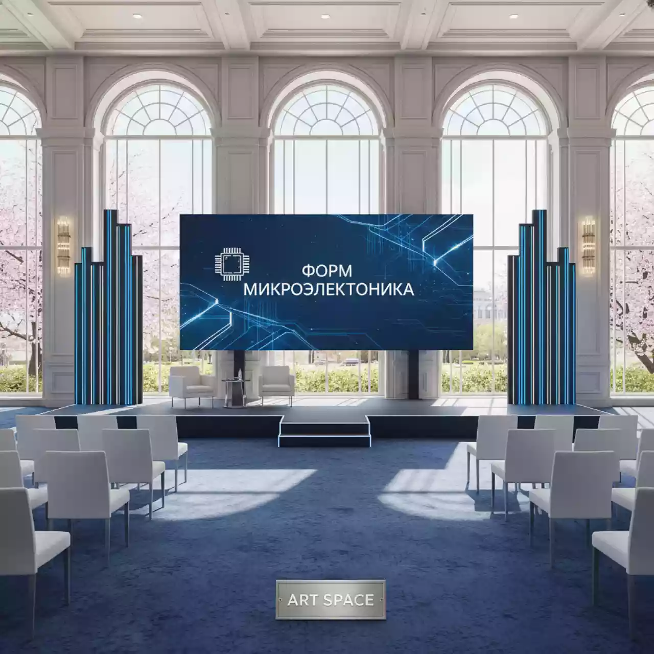 Аренда Сцена 6х4 м с экраном 5х3 м и порталами в Grand Karat Sochi — ART SPACE