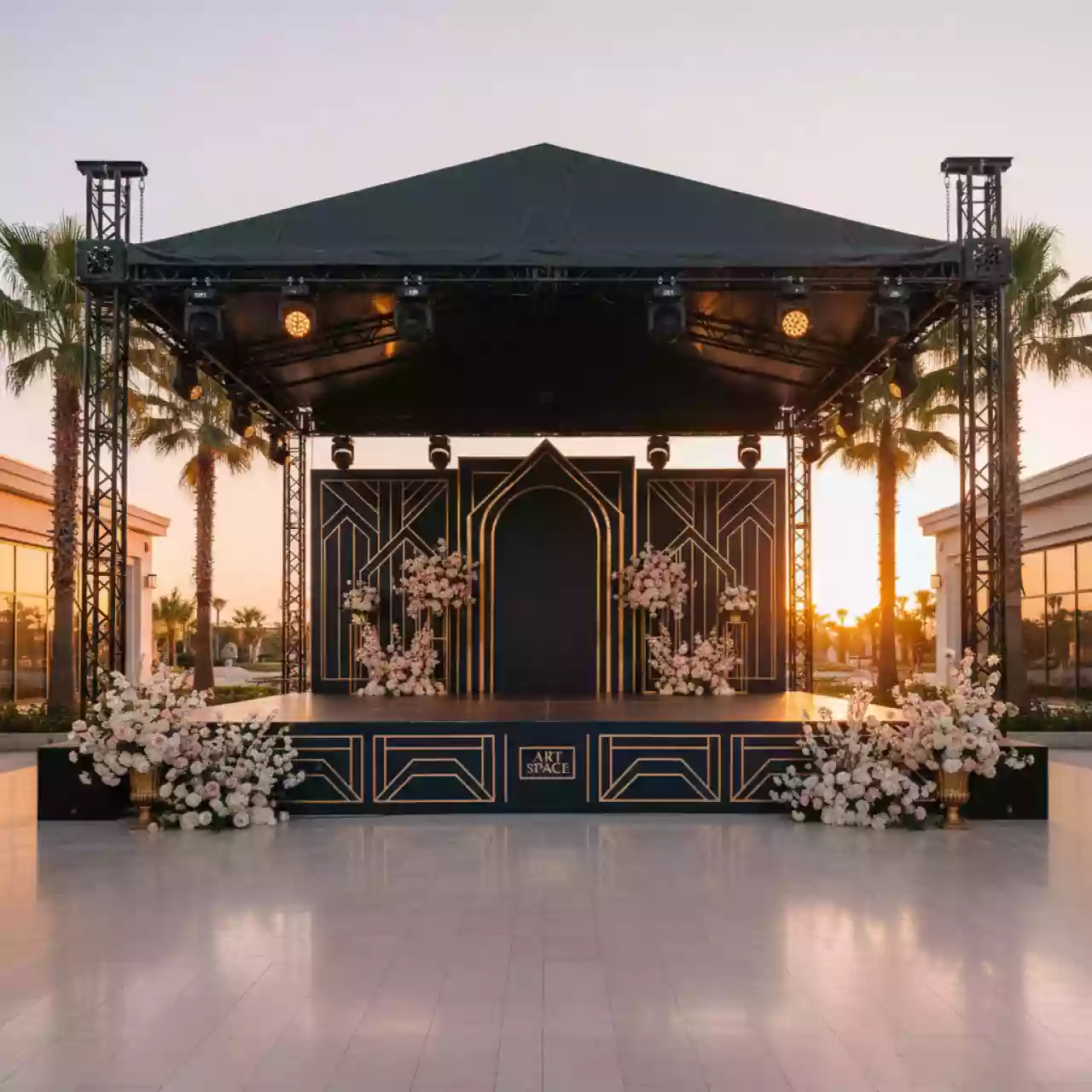 Аренда Сцена Layher 8х6 м с крышей в Bridge Resort — ART SPACE