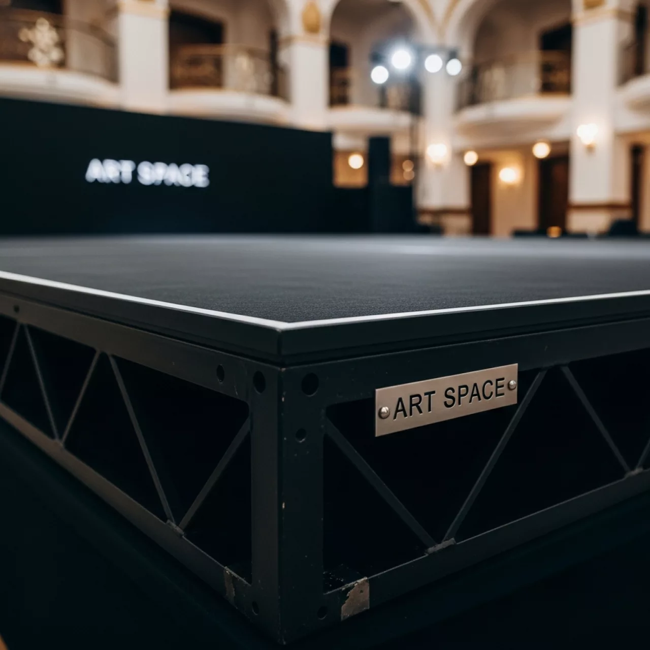 Аренда Сцена односкатная 20х14 черная в Гранд Отель Поляна — ART SPACE