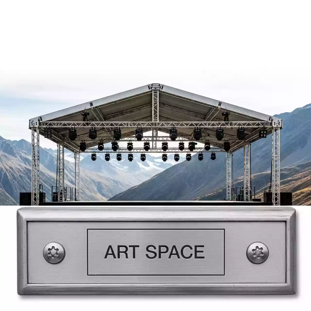 Аренда Сцена односкатная 20х14 м металлик на площадке Rosa Peak (2320м) — ART SPACE