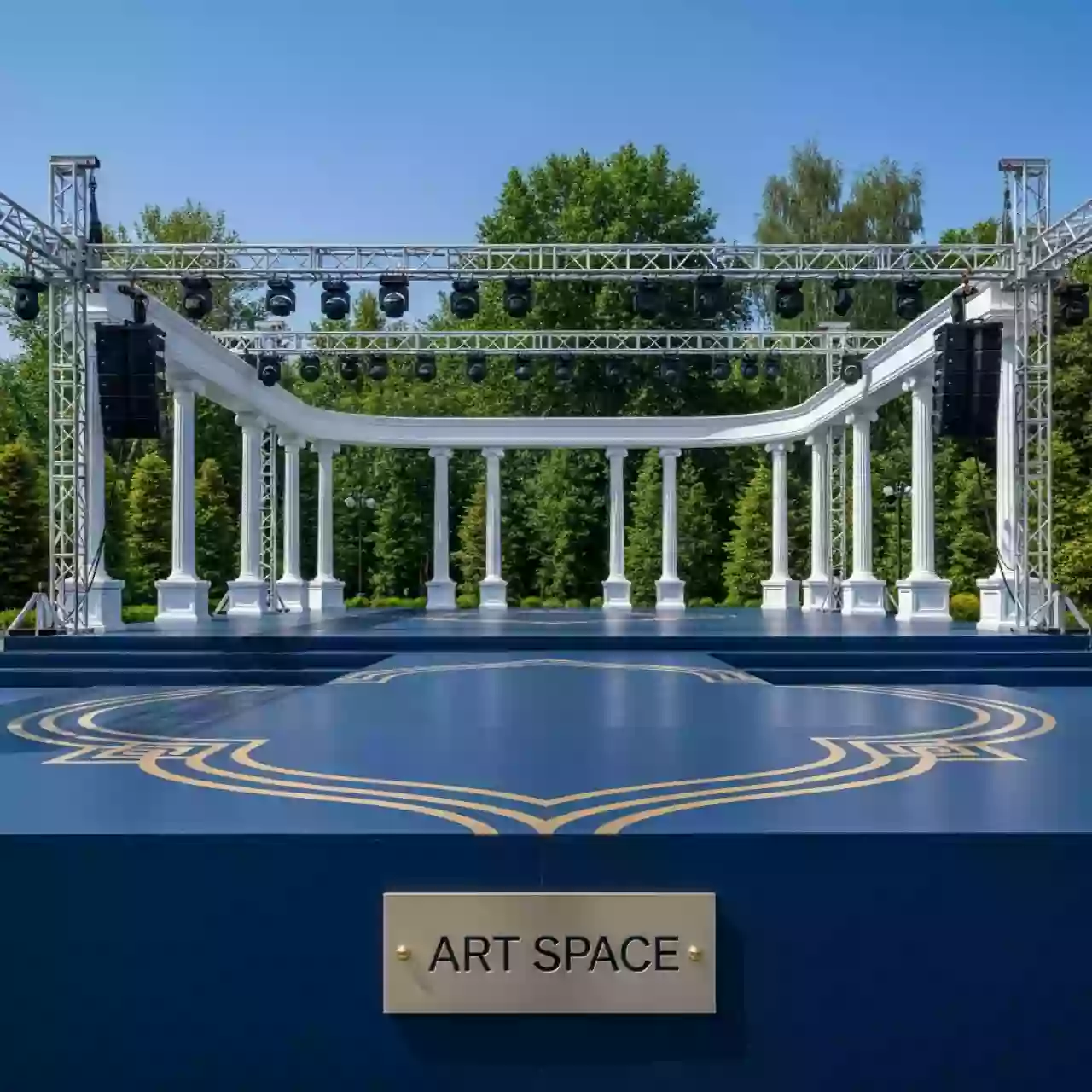 Аренда Сцена разборная для выступлений 14х10 в санатории «Русь» — ART SPACE