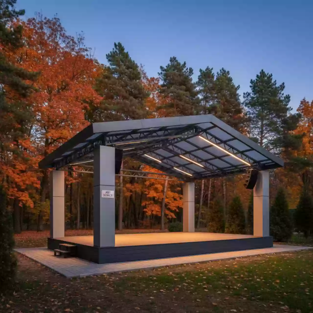 Аренда Сцены с порталами и двускатной крышей 10х8 в санатории «Октябрьский» — ART SPACE