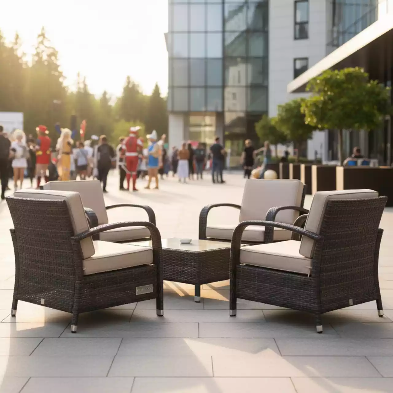 Аренда Сет мебели из искусственного ротанга Oscar темно коричневый в Radisson Hotel Rosa Khutor — ART SPACE