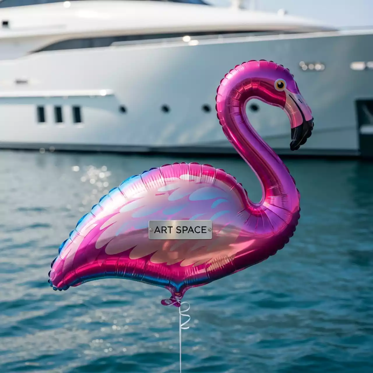 Аренда Шар фольгированный Фламинго на VIP теплоходе (Морпорт Сочи) — ART SPACE