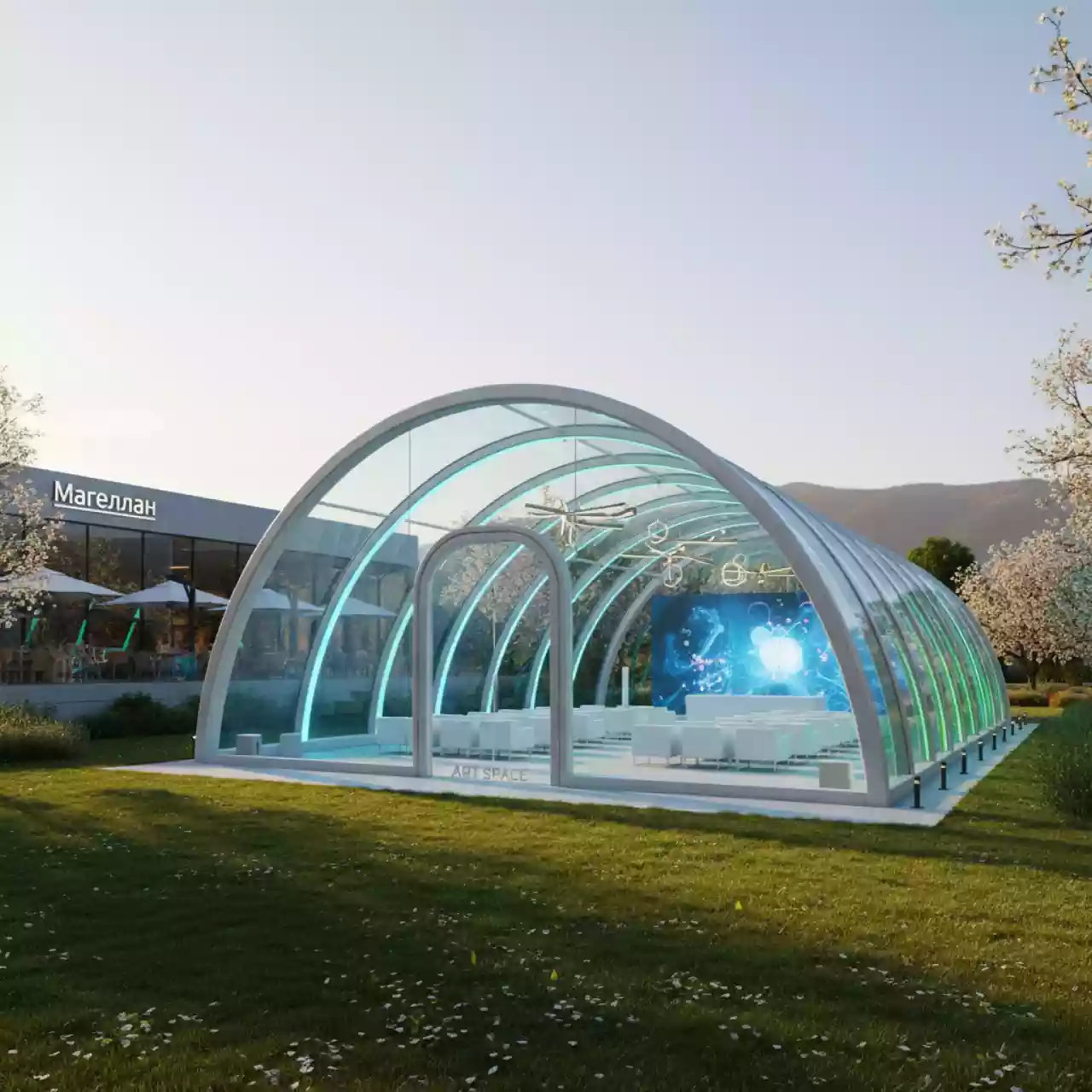 Аренда Шатер арочный 20х17 м в ресторане «Магеллан» — ART SPACE