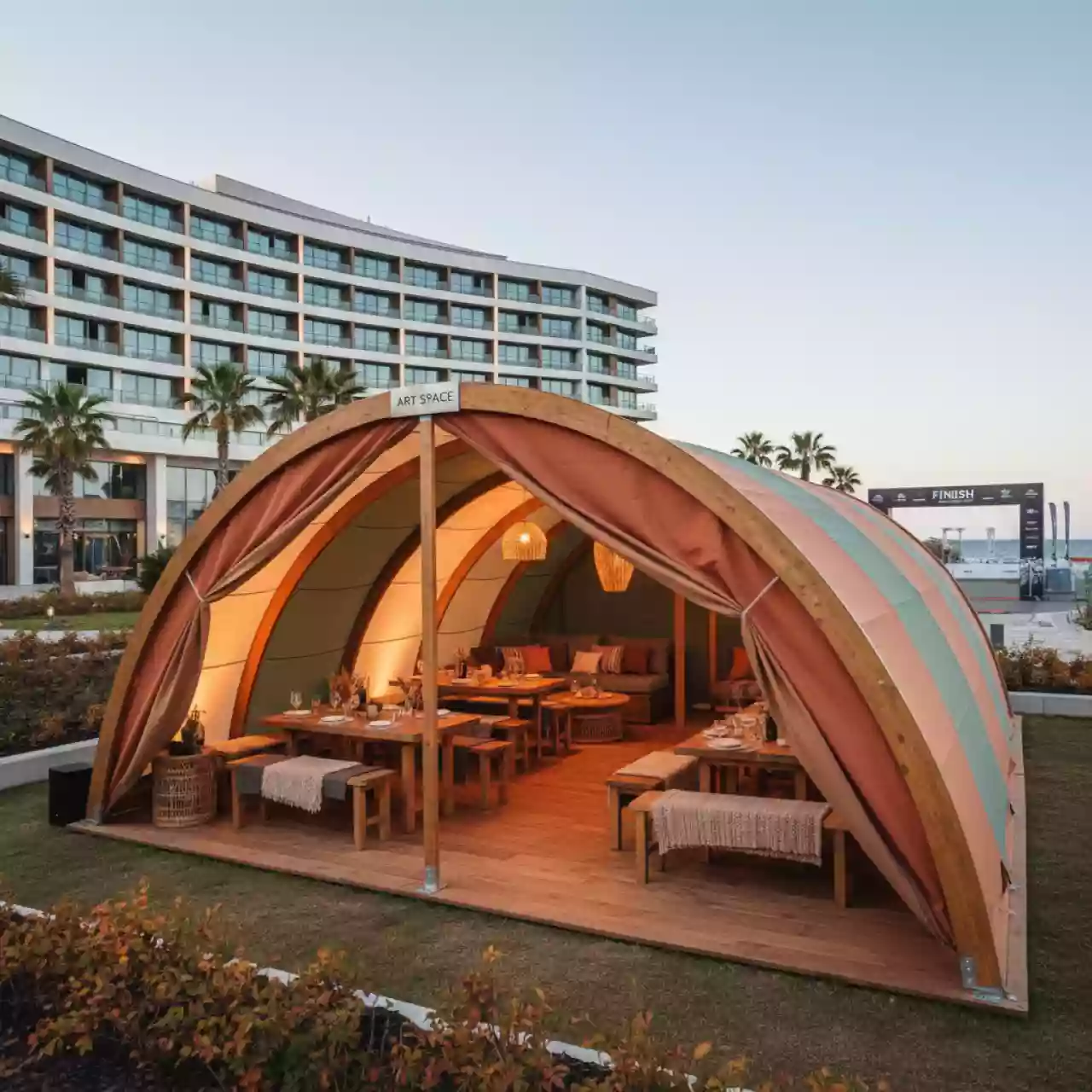 Аренда Шатер арочный 20х20 м в Radisson Collection Paradise — ART SPACE