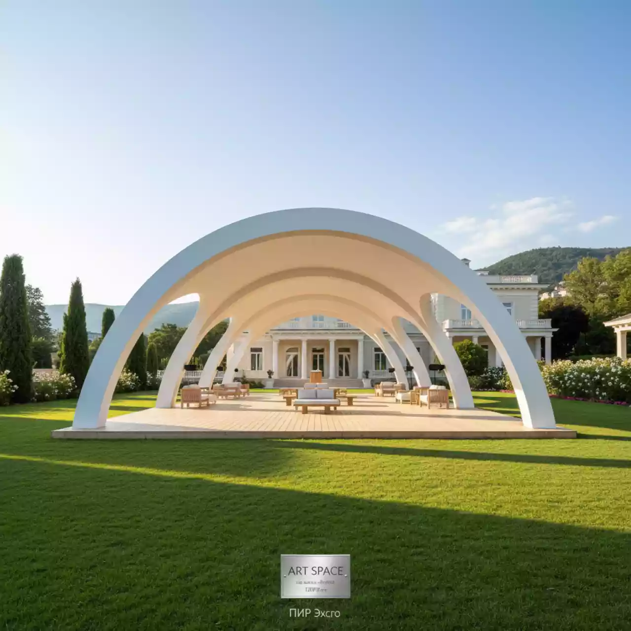 Аренда Шатер арочный 600 м² на вилле «Анна» — ART SPACE