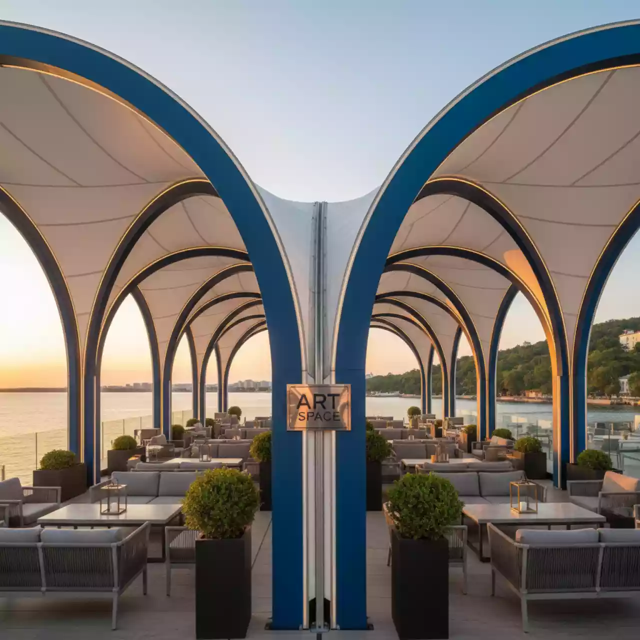 Аренда Шатер арочный 800 м² в ресторане «Паруса» — ART SPACE