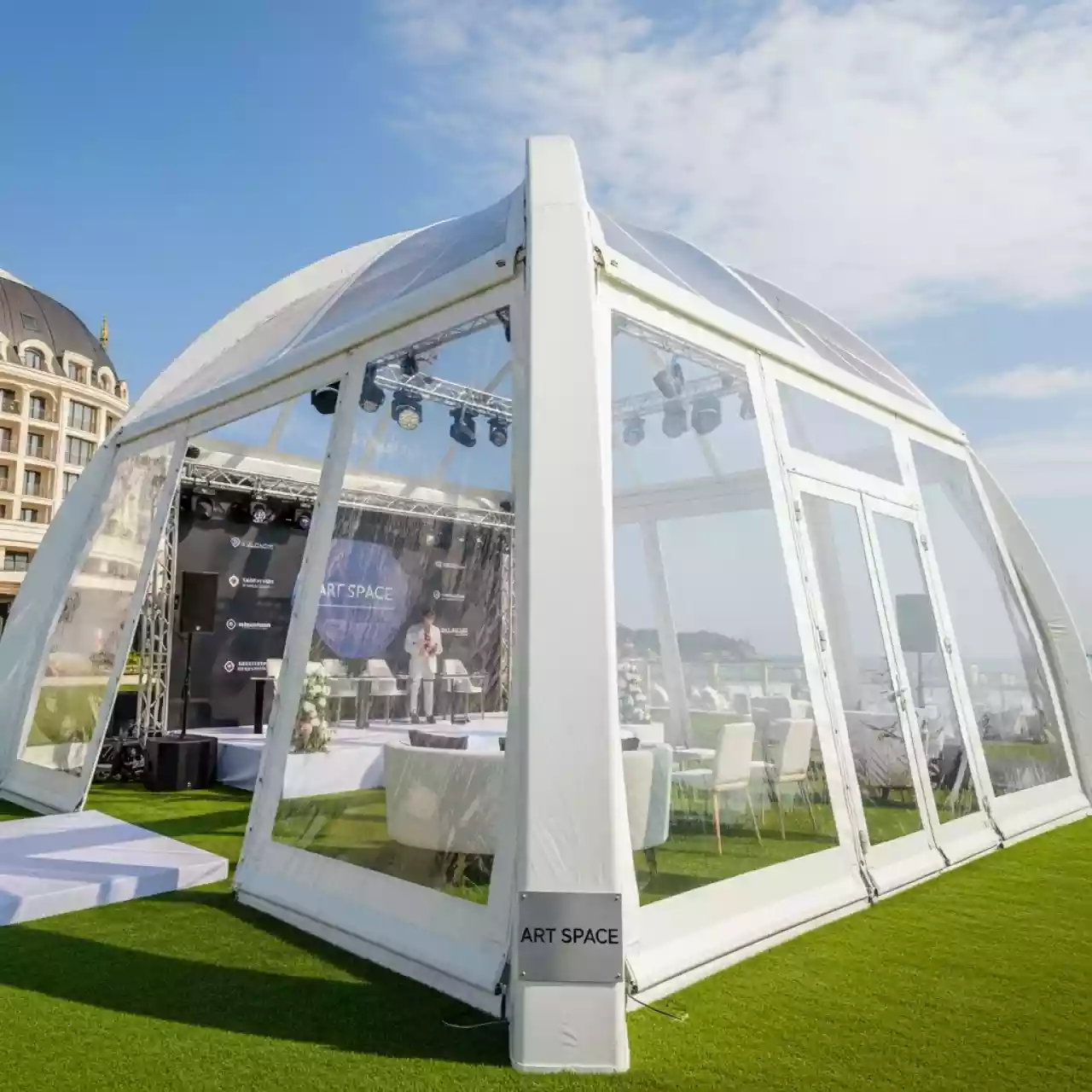 Аренда Шатер арочный Гексагональ 360 м² в гранд-отеле «Жемчужина» — ART SPACE