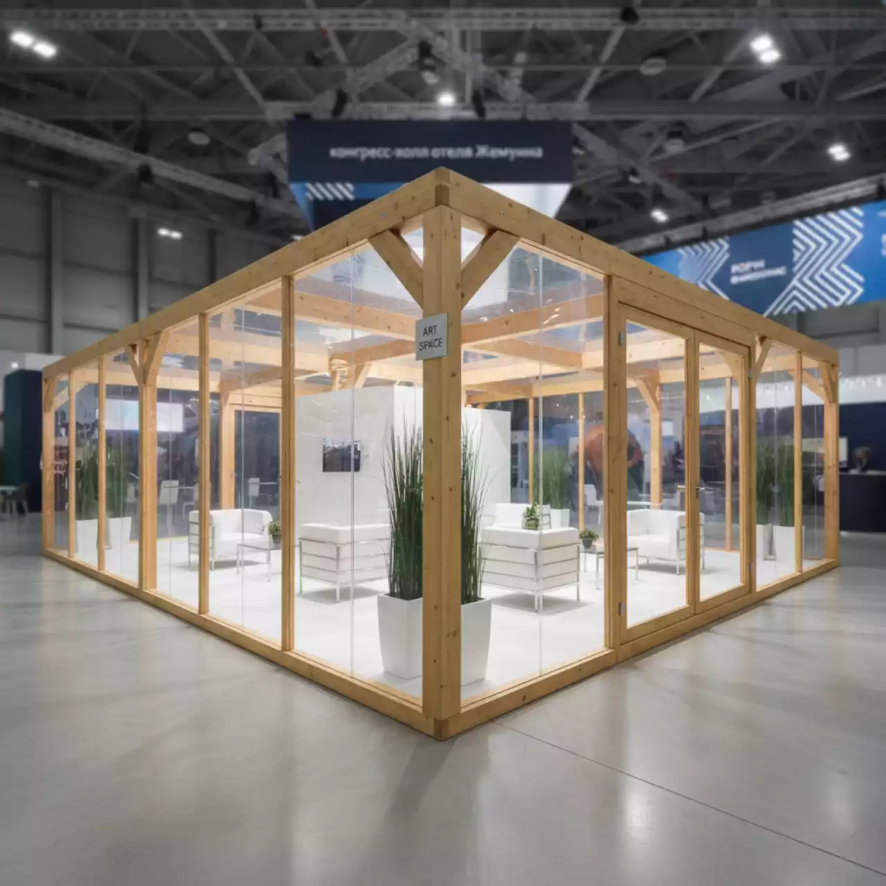 Аренда Шатер деревянный прозрачный 6х6 в конгресс-холле отеля Жемчужина — ART SPACE