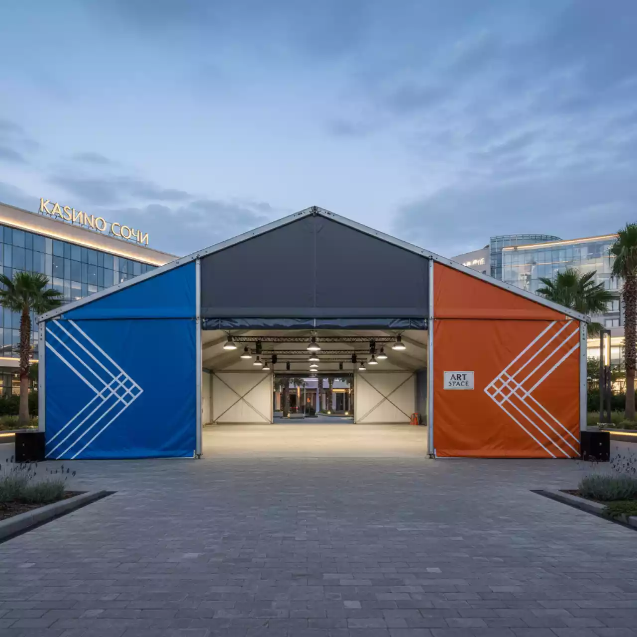 Аренда Шатер двускатный 20х10 в казино «Сочи» — ART SPACE