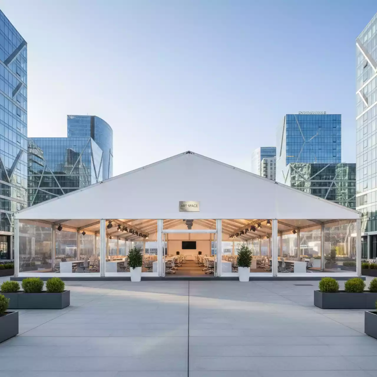Аренда Шатер двускатный 20х40 м в конгресс-холле отеля Жемчужина — ART SPACE