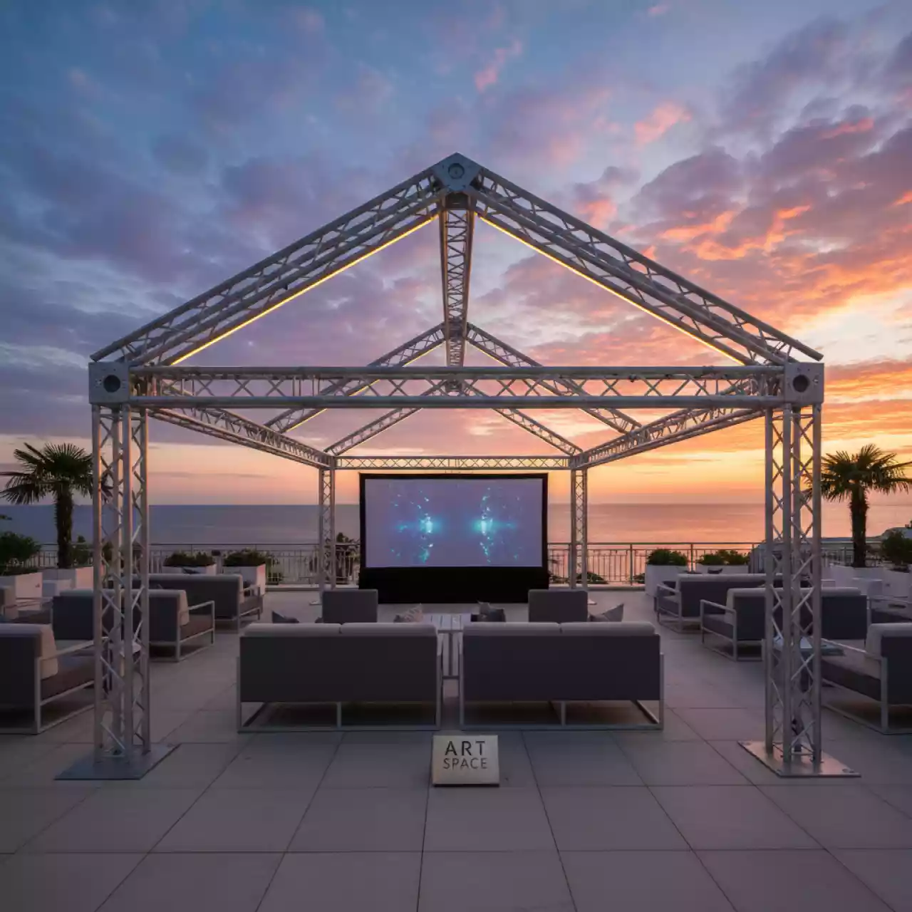 Аренда Шатер из ферм двускатный 6х4 м металлик в гранд-отеле «Жемчужина» — ART SPACE