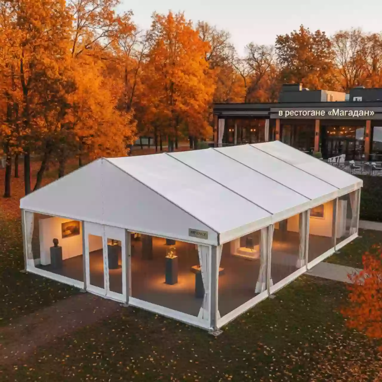 Аренда Шатер классический 10х40 м в ресторане «Магадан» — ART SPACE