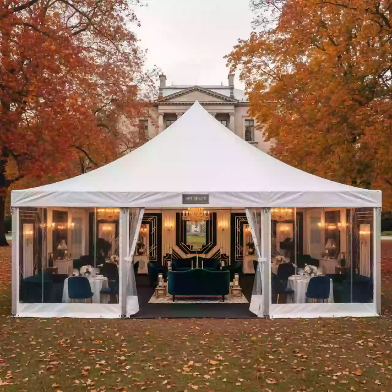 Аренда Шатер классический большой 20х40 м в усадьбе Голицына — ART SPACE