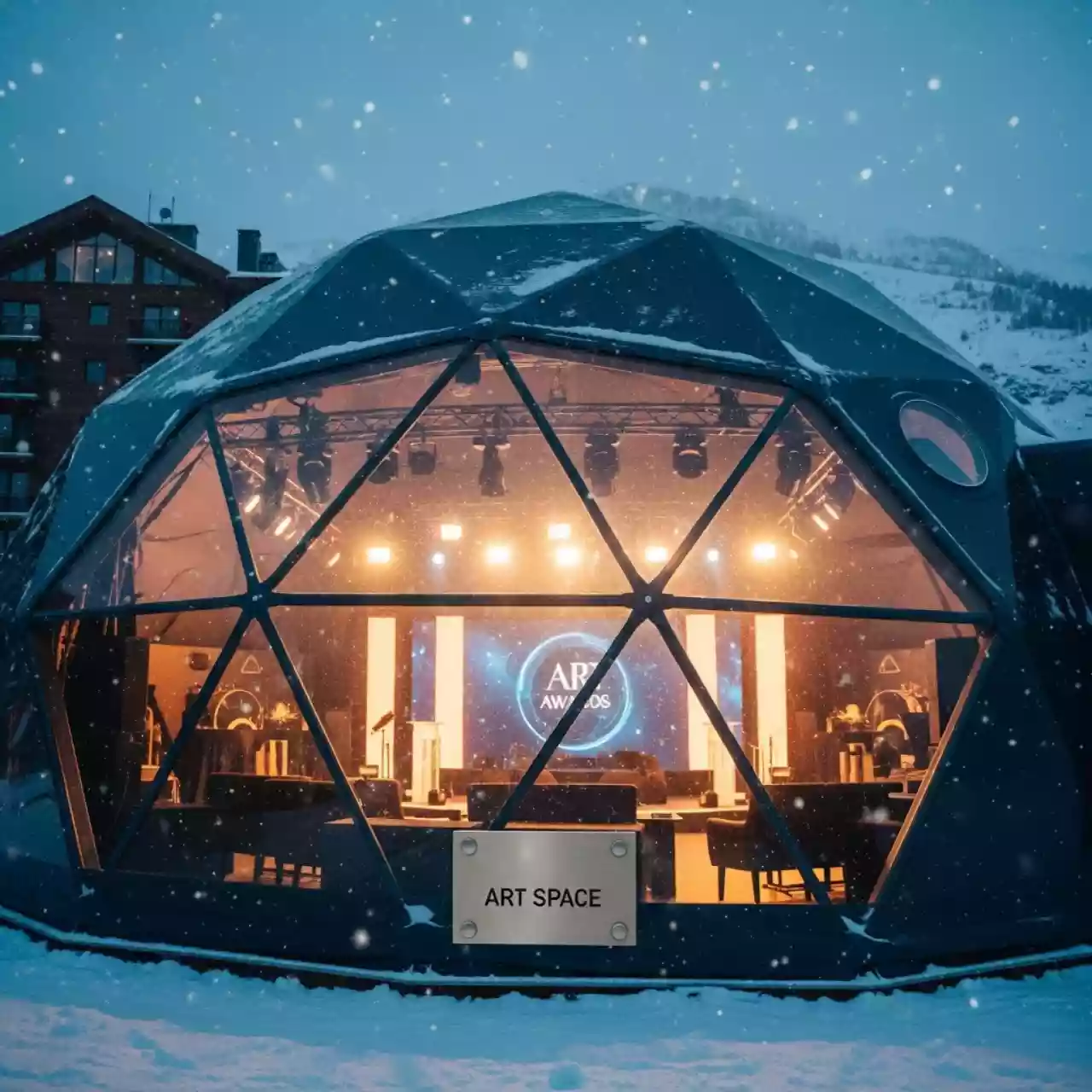 Аренда Шатер купольный 20х10 в Green Flow Hotel — ART SPACE