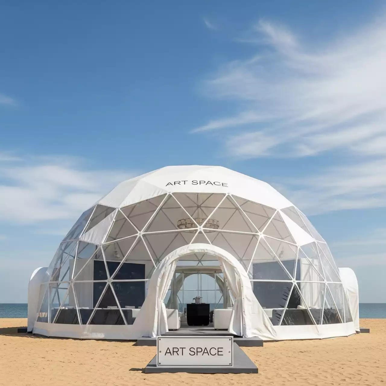 Аренда Шатер купольный в Новороссийске на пляже «Мандарин» — ART SPACE