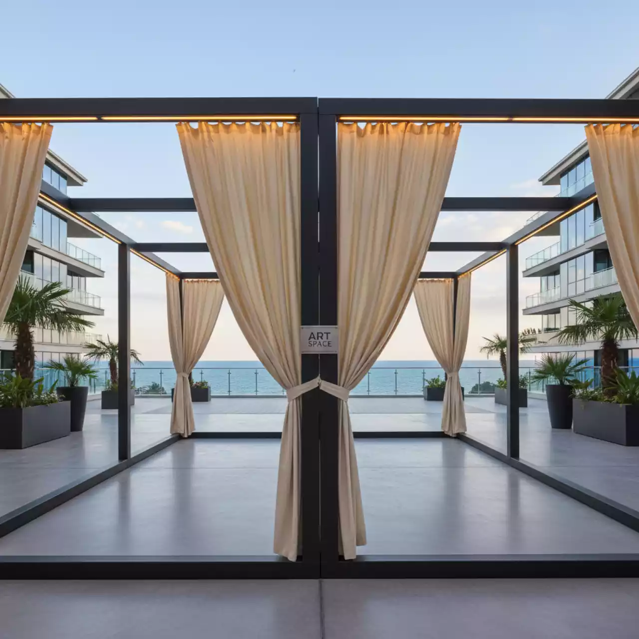 Аренда Шатер металлический Charme со шторами в Radisson Blu Resort & Congress Centre — ART SPACE