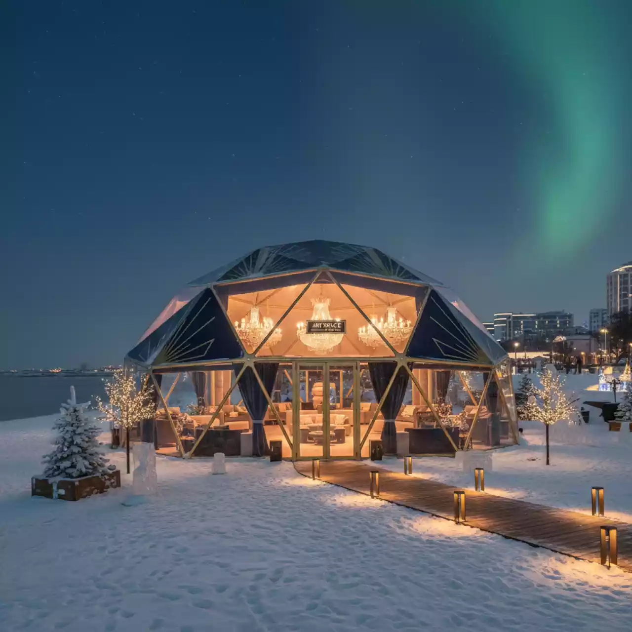 Аренда Шатер многогранный D20 м на пляже «Мандарин» — ART SPACE