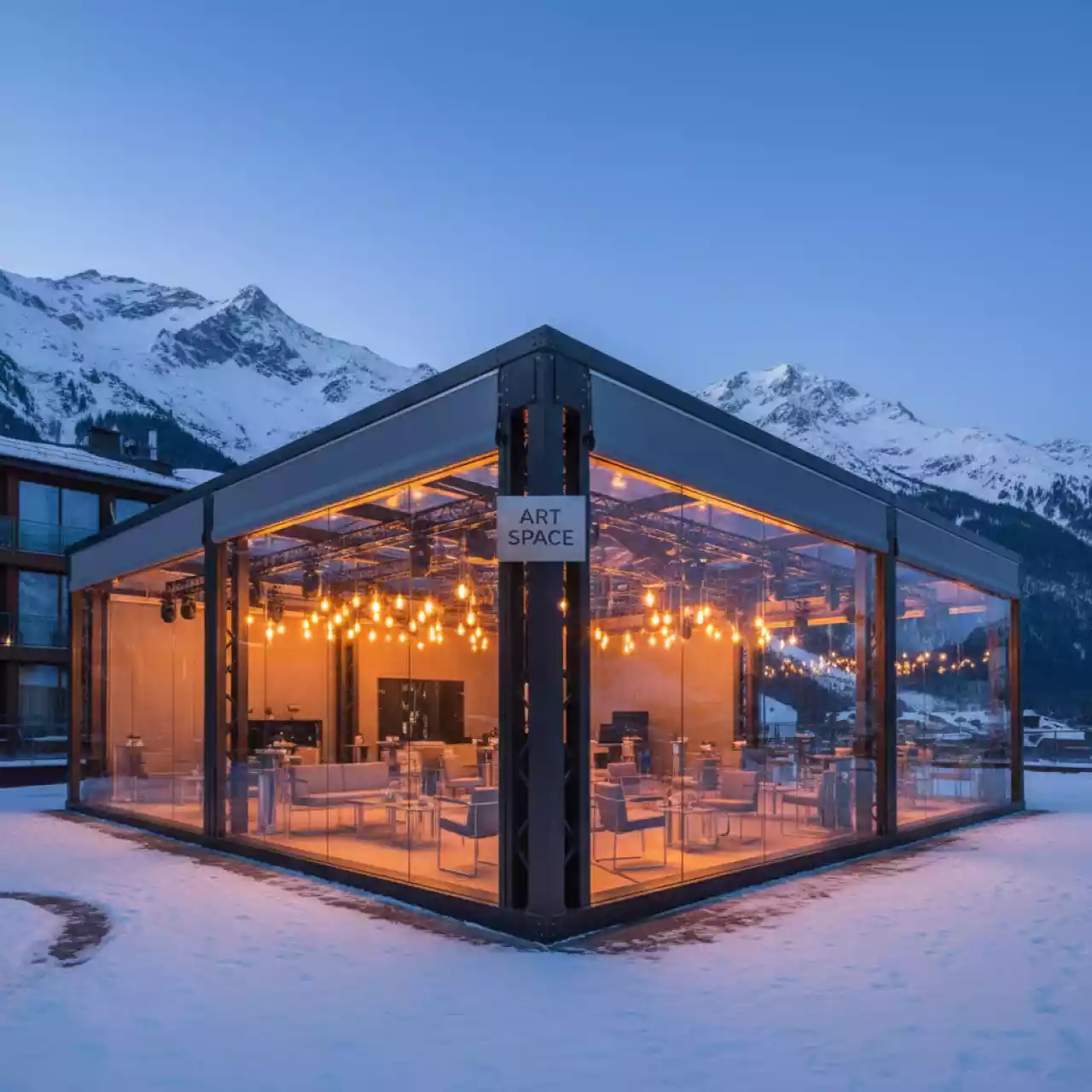 Аренда Шатер павильон 30х30 в Radisson Hotel Rosa Khutor — ART SPACE