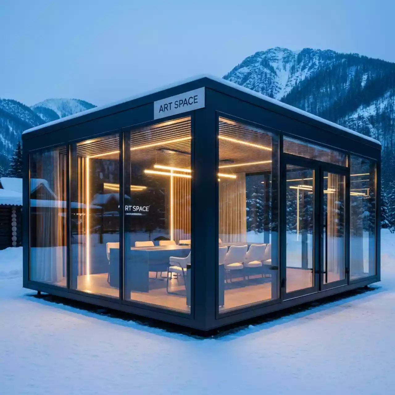 Аренда Шатер павильон черный остекленный 15х30 м в этно-парке «Моя Россия» — ART SPACE