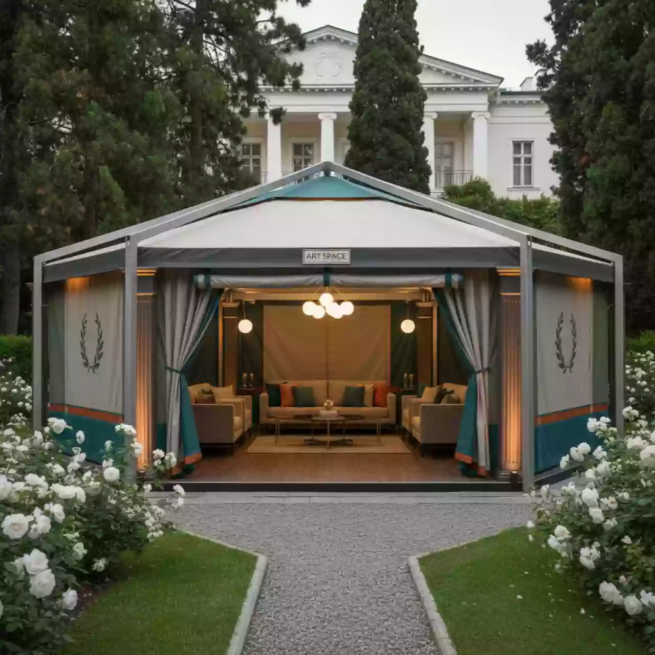 Аренда Шатер раздвижной премиум Бизон 4х4 в санатории «Черноморье» — ART SPACE