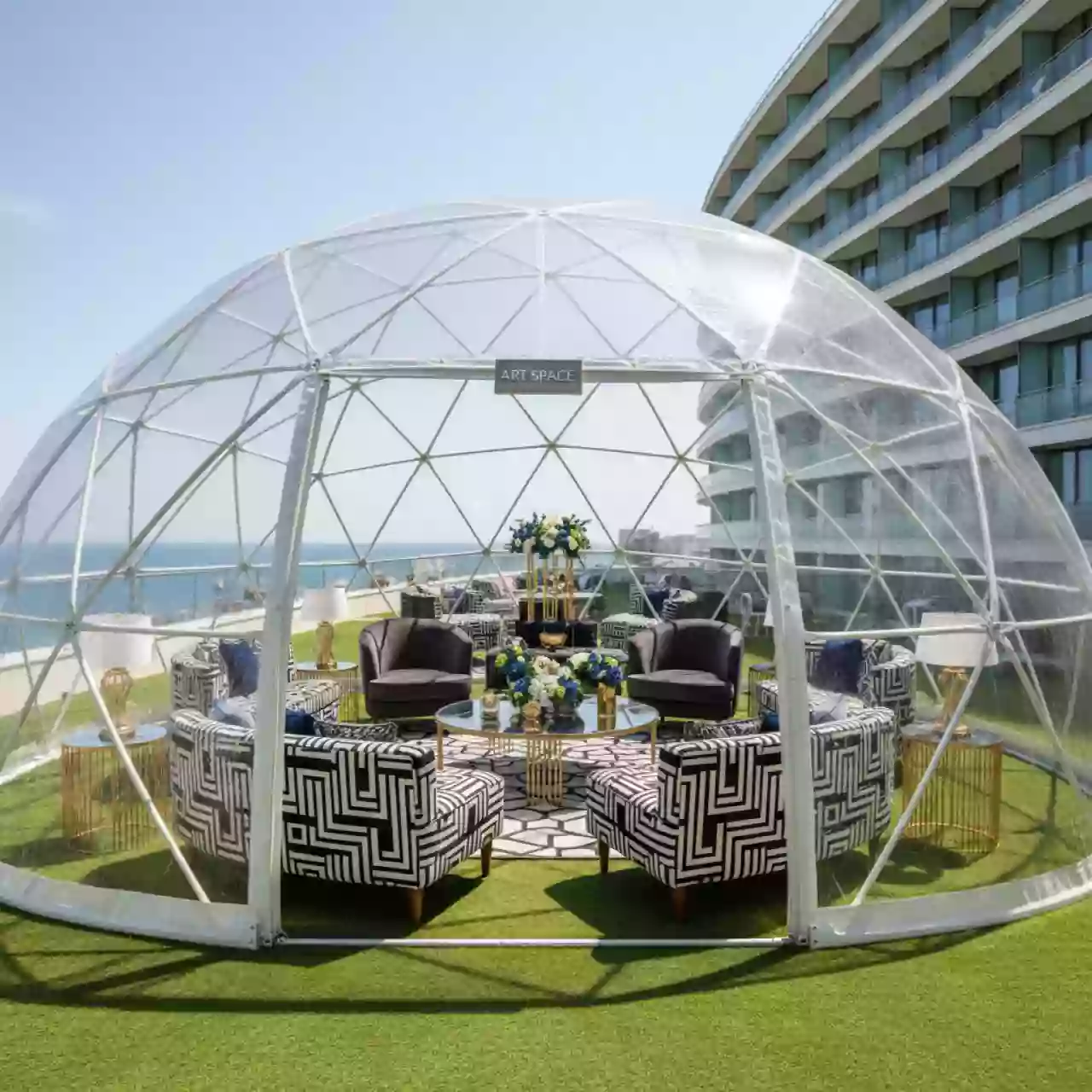 Аренда Шатер сфера прозрачная 9х9 м в Pullman Sochi Centre — ART SPACE