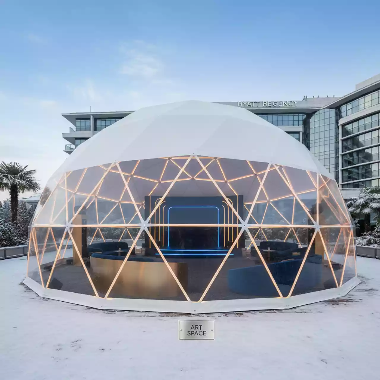 Аренда Шатер сферический ширина 20 м в отеле Hyatt Regency Sochi — ART SPACE
