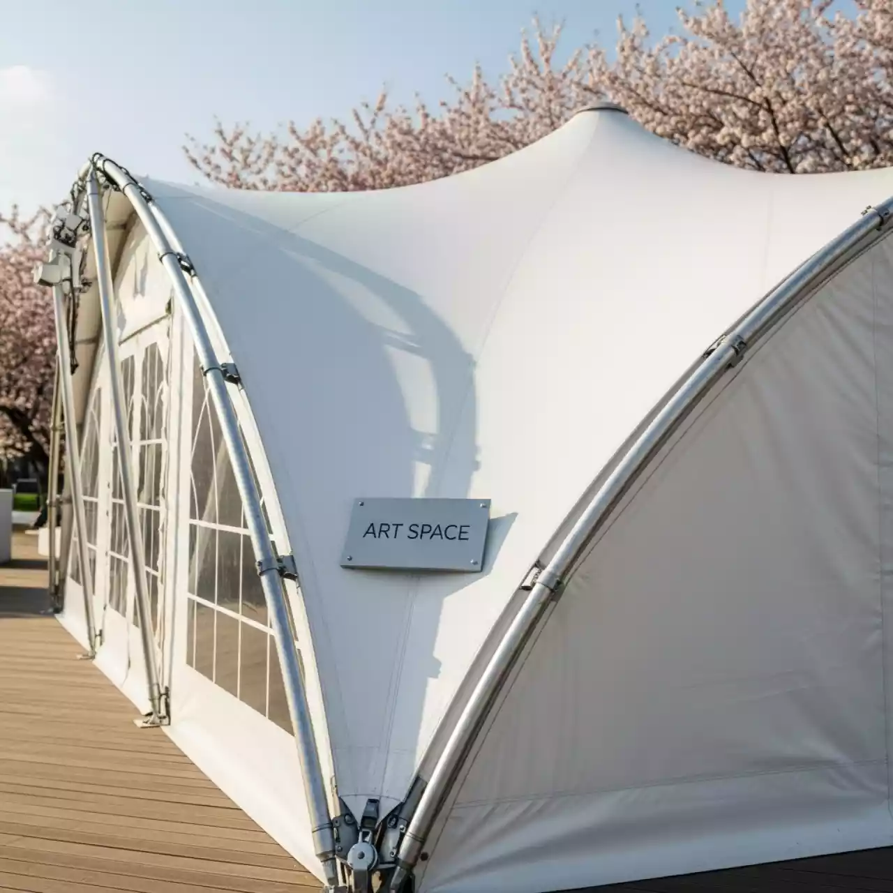 Аренда Шатер тент мембранный Arena в ресторане «Сыроварня» — ART SPACE